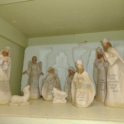 Nine Piece Nativity Set- No Box