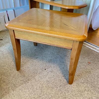 Oak & Glass Console Table and Side Table (SR-BBL)