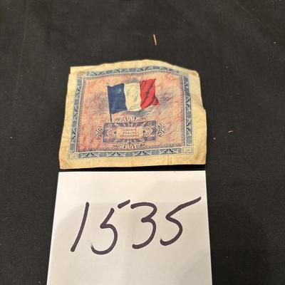 Vintage 2 Francs Banknote