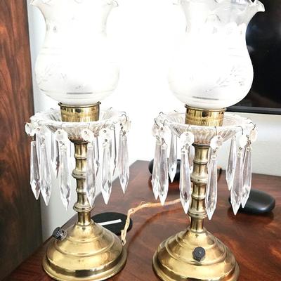 2 Vintage Boudoir Lamps