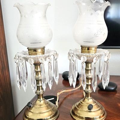 2 Vintage Boudoir Lamps