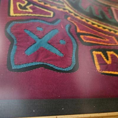 Framed Kuna Mola Textile