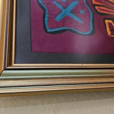 Framed Kuna Mola Textile