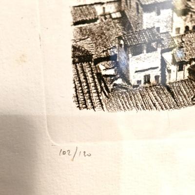Vintage European Cityscape Print