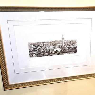 Vintage European Cityscape Print