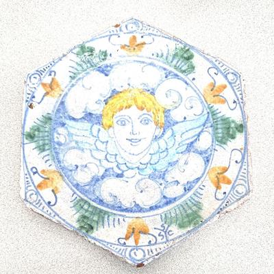 3 Piece Italian Hand -Painted Ceramic Sun Plaques