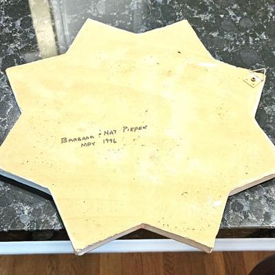 Italian Hand Painted Compass Rose Plaque