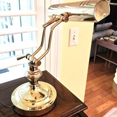 Vintage Brass Bankers Desk Lamp