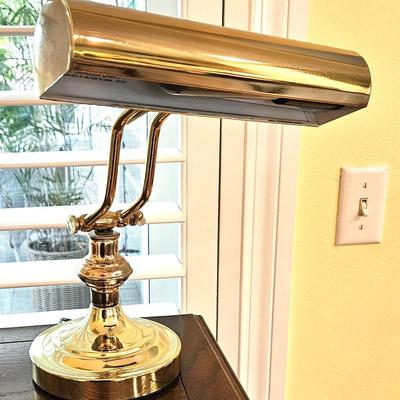 Vintage Brass Bankers Desk Lamp