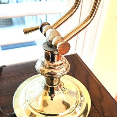Vintage Brass Bankers Desk Lamp