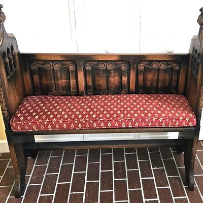 Renaissance Revival Hall Bench