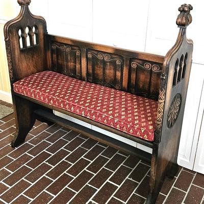 Renaissance Revival Hall Bench
