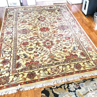 Handmade Wool Rug With an Oriental Design