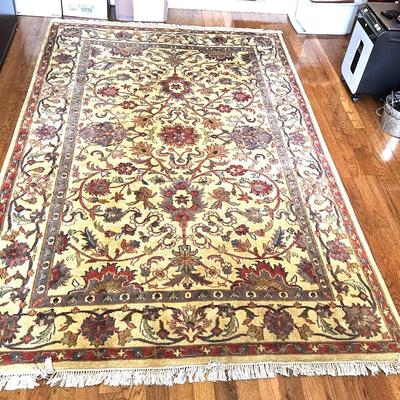 Handmade Wool Rug With an Oriental Design
