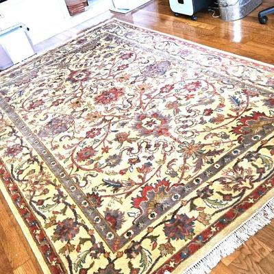 Handmade Wool Rug With an Oriental Design