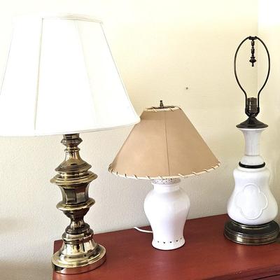 3 Vintage Lamp Lot