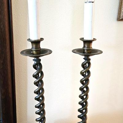 Vintage Candlesticks with a Barley Twist