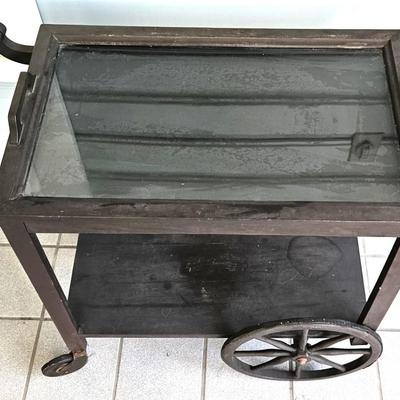 Vintage Industrial Style Bar Cart