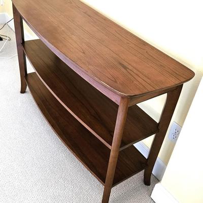 Mid Century Console Table with 2 Shelves