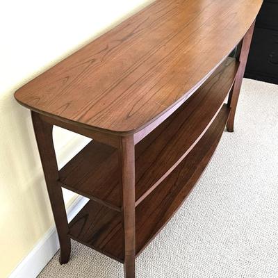 Mid Century Console Table with 2 Shelves