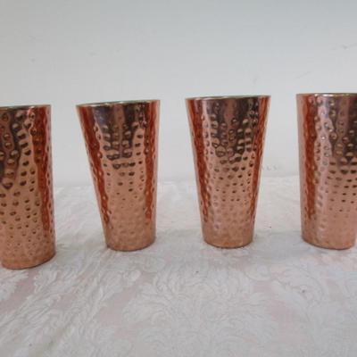 4 Copper insulated tumblers