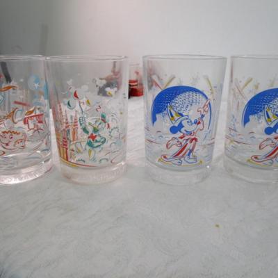 4 Disneyland glasses