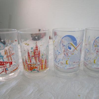 4 Disneyland glasses