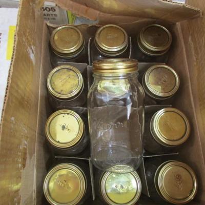 12 Regular mouth canning jars