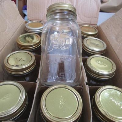 12 Regular mouth canning jars