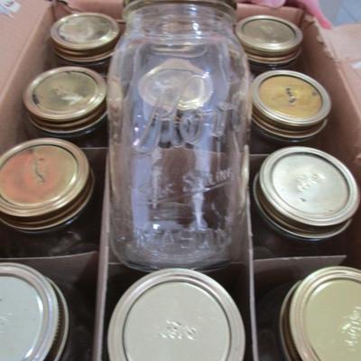 12 Regular mouth canning jars