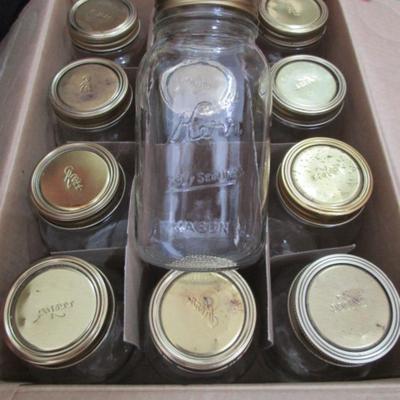 12 Regular mouth canning jars