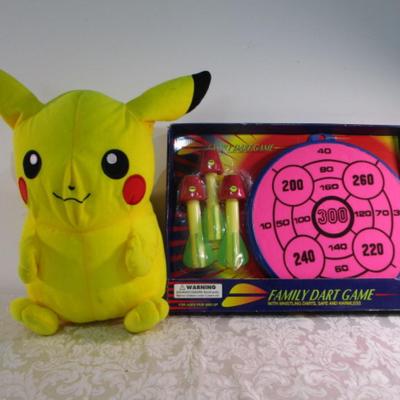 Stuffed Pikachu & Family Dart Game