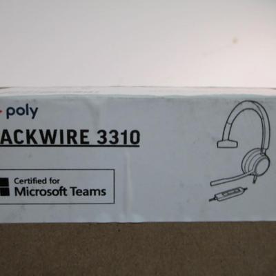 Kensington laptop cooling stand, new Poly black wire 3310 headset, like new Hygrometer