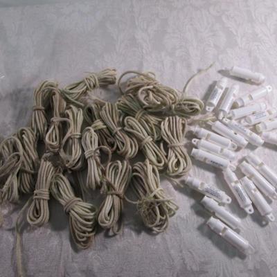 19 hanks of parachute cord, 20 emergency whistles