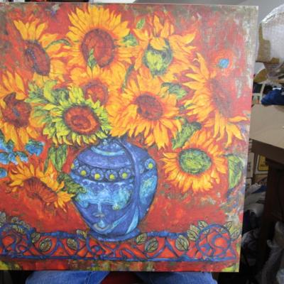Sunflower picture on canvas