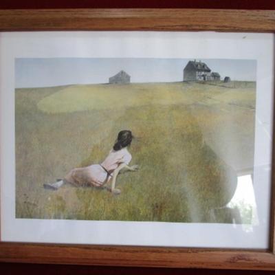 Andrew Wyeth framed print of "Christina's World"