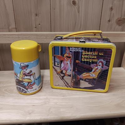 1982 RONALD MCDONALD SHERIFF OF CACTUS CANYON LUNCH BOX W/THERMOS