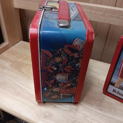 1984 GREMLINS VINTAGE LUNCH BOX AND MCDONALD'S REPROD LUNCH BOX