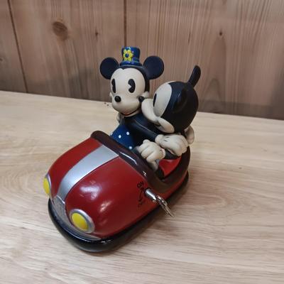 8" VINTAGE MICKEY MOUSE WITH MICKEY & MINNIE WIND UP TOY