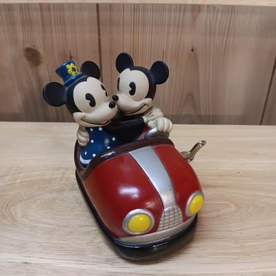8" VINTAGE MICKEY MOUSE WITH MICKEY & MINNIE WIND UP TOY