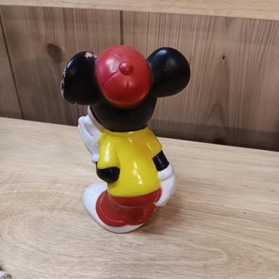 DISNEY VINTAGE MICKEY MOUSE, BUBBLE WAND AND RUBBER MICKEY