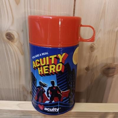 METAL LUNCH BOX W/THERMOS PLUS BATMAN HAPPY MEAL TOYS UNOPENED