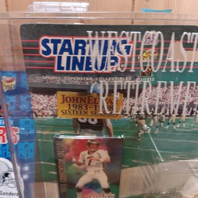 HEADLINERS FOOTBALL, BASKETBALL AND BASEBALL FIGURES PLUS LUBICK BOBBLEHEAD