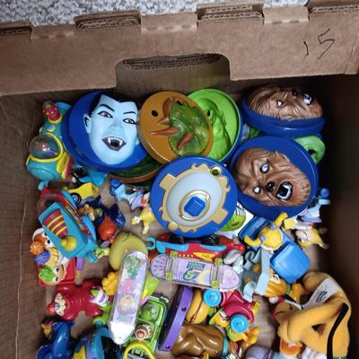 BOX OF SMALL TOYS