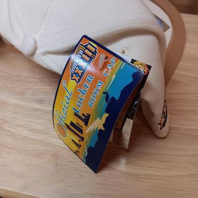 DENVER BRONCOS BALL CAP, BELT BUCKLE AND A PLUSH FOOTBALL