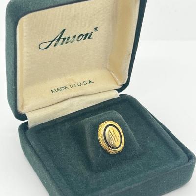 LOT 121J: Mobil Belt Buckle and Anson Tie Pin