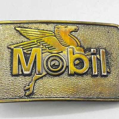 LOT 121J: Mobil Belt Buckle and Anson Tie Pin