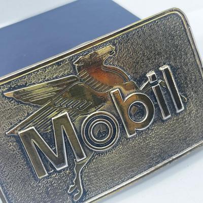 LOT 121J: Mobil Belt Buckle and Anson Tie Pin