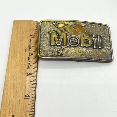 LOT 121J: Mobil Belt Buckle and Anson Tie Pin