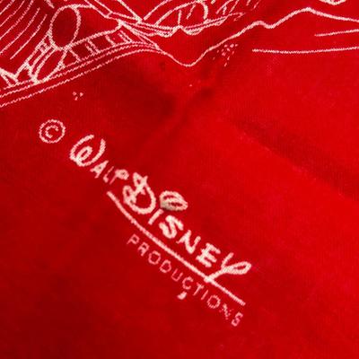 LOT 123J: Vintage Disneyland R.R. "Chief Engineer" Hankerchief - 16"x16"- Made in USA